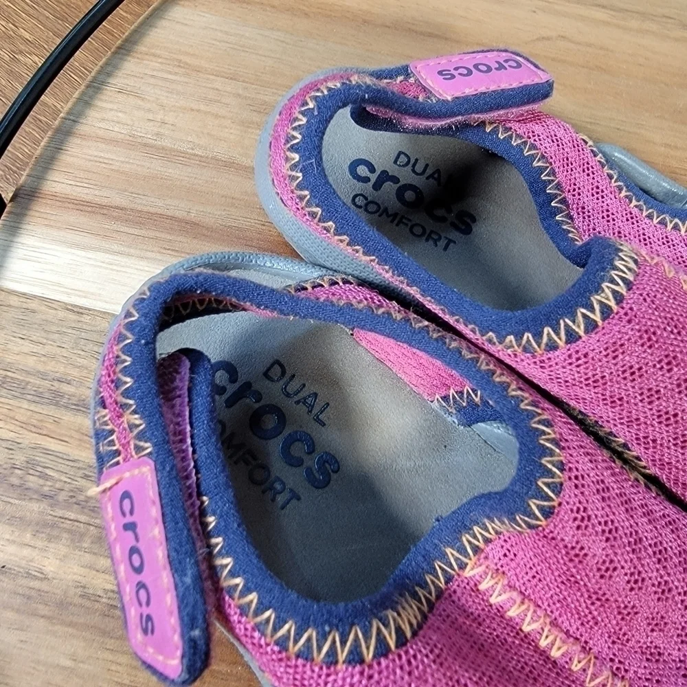Crocs Swiftwater Sandals Pink Water Shoes Sandals Size C 7